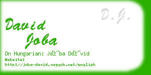 david joba business card