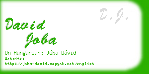 david joba business card